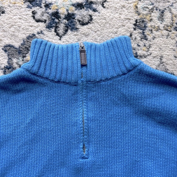 Men’s XL Blue Chaps Quarter Zip Sweater - Picture 2 of 3